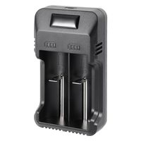 uxcell Double-Slots Battery Charger LED Display for 26650, 18650, 18500, 18350, 17670, 16340, 14500, 10440 Lithium Battery and A,AA,AAA Ni-MH/Ni-Cd Battery