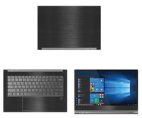 decalrus - Protective Decal for Lenovo Yoga C930 (13.9" Screen) Laptop Black Texture Brushed Aluminum Skin Skins Decal wrap BAlenovoYoga13_C930Back