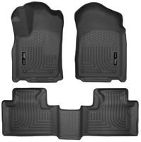 Husky Liners 99051 Black Weatherbeater Front & 2nd Seat Floor Mats Fits Dodge Durango, 2011-15 Jeep Grand Cherokee
