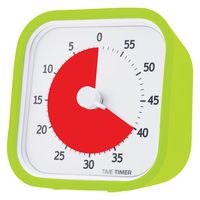 Time Timer MOD (Lime Green), 60 Minute Visual Analog Timer, Optional Alert (On/Off), No Loud Ticking; Time Management Tool