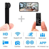 Hidden Spy Camera Wi-Fi Mini Camera 1080P HD Portable Wireless Camcorder Video Recorder IP Network Cameras with 2 Interchangeable Lens Motion Detection for Home Security Monitoring (Newest App)