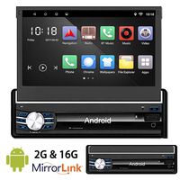 Ezonetronics Free Update to Android Quad Core Retractable Car Radio Stereo 7 inch Capacitive Touch Screen High Definition 1024x600 GPS Navigation USB SD Player 2G DDR3 + 16G NAND Memory Flash