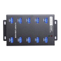 Sipolar-USB Hub- 10 Ports USB Data Hub-Industrial USB Powered Hub - USB 2.0 Hub for Mining, Bitcoin Miner