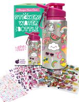 Decorate & Personalize Your Own Water Bottle for Girls with Tons of Fun On-trend Stickers! BPA Free 20 oz Kids Water Bottle! Cute & Creative Gift Idea for Girl, Fun DIY Art and Craft KIt for Children