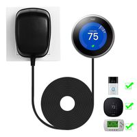 C wire adapter 24 Volt Transformer for Ring Doorbell Nest Honeywell Emerson Sensi Smart Wifi Thermostat Ecobee Nest Hello Skybell Thermostat UL Certificated (26ft/8m)