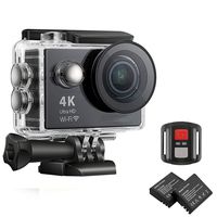 MOSPRO FT7500 Action Camera, 4K Ultra HD Wifi Waterproof 170 Degree Wide Angle 12 MP DV Camcorder Sports Camera with 2.4G Remote Control 2Pcs 1050mAh Batteries 19 Mounting Kits(2017 New)