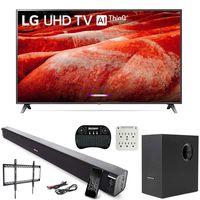 LG 86UM8070PUA 86" 4K HDR LED TV (2019) AI ThinQ with Deco Gear Soundbar Bundle