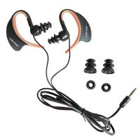 Waterproof Earphones IPX8 Grade for Swimming Running and Other Ourdoor Sport in-Ear Headphones - Noise Isolating Earing Hanging Headset (Orange)