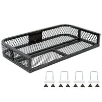 Black Widow ATVRB-3922 ATV Rear Rack-Mounted Steel Mesh Surface Cargo Storage Basket