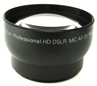 Zeikos  ZE-2X52B  52mm 2X TelePhoto high definition lens, includes lens pouch and cap covers (Life Time Warranty)