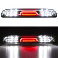LED 3rd Brake Light Rear Tail Cargo Lamp Waterproof High Mount Brake Light Replacement For Ford Super Duty/Ranger/Mazda B-Series YC3Z13A613BA (Chrome Housing Clear Lens)