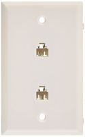RCA TP253WH Modular Dual Phone Jack Wall Mount (White)