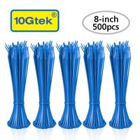 Zip Ties (500pcs) Self-Locking 8 Inch Nylon Cable Ties in Blue