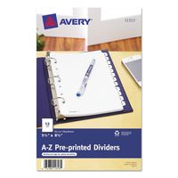 Avery 11313 Preprinted Tab Dividers, 12-Tab, 8 1/2 x 5 1/2, White