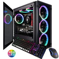 CUK Stratos Micro Gaming Desktop (Intel i7-9700, 16GB DDR4 RAM, 512GB NVMe SSD, NVIDIA GeForce GTX 1060 3GB, 600W Gold PSU, Windows 10 Home) Gamer PC Computer