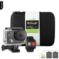 Review XP 4K Action Camera 14MP HD Wi-Fi Waterproof 30fps Sports Video Underwater Camcorder 170° Angle Dual Screen 2 Batteries Accessories Kit Carrying Case Remote Control - Black
