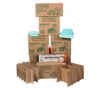 U-Haul Kitchen Moving Kit - Includes 1 Dish Packing Kit, 1 Glass Packing Kit, 5 Medium Boxes, Packing Paper, Cushion Foam, Tape, 2 Box Markers, and 1 Box Knife
