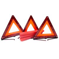 Fasmov Triple Warning Triangle Emergency Warning Triangle Reflector Safety Triangle Kit,3-Pack
