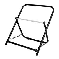 AdirPro Rugged Single Axle Cable Caddy - Industrial Grade Steel Wire Dispenser - Easy Use Cable Holder & Distribution for Workplace Efficiency (Black)