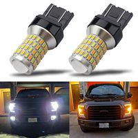 iBrightstar Newest Super Bright 7443 7444NA Switchback LED Bulbs with Projector Replacement for Daytime Running Lights/DRL and Turn Signal Lights,White/Amber