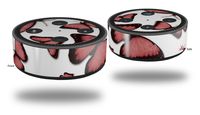 Skin Wrap Decal Set 2 Pack for Amazon Echo Dot 2 - Butterflies Pink (2nd Generation ONLY - Echo NOT Included)