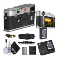 Leica M10 Digital Rangefinder Camera (Silver) with Sony 128GB Memory Card Bundle