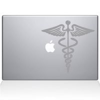 The Decal Guru Medical Symbol MacBook Decal Vinyl Sticker - 13" MacBook Pro (2015 & Older) - Silver (1127-MAC-13P-S)