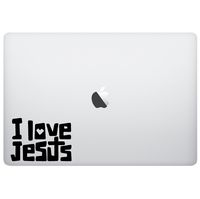 MacBook Sticker - I Love Jesus - Matte Black Skins Stickers Laptop Sticker