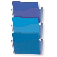 Officemate Unbreakable Wall File, Letter/A4 Size, Clear, 3 Pack (21654)