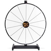 Brybelly Spin it to Win It Jumbo Prize Wheel, 24" | 14 Blank Dry Erase Slots, Customizable Dry Erase Button, Adjustable Spin Speed | Tabletop Prize Wheels for Trade Shows, Office Games, and Parties