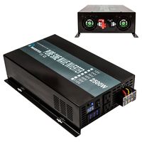 Reliable 2500W High Frequency LED Display 24V 120V Off Grid DC to AC Power Converter True Pure Sine Wave Solar Power Inverter(Black)