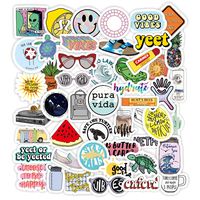 URBANSTICKERS | 50 Stickers Pack | VSCO Stickers, Cute Waterproof Vinyl Stickers for Teens and Girls, Unique Aesthetic Durable Decal Stickers, Cool and Trendy Stickers for Water Bottles, Hydro Flask