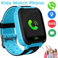 Kids Smart Watch Phone, GPS Tracker Smart Wrist Watch for 3-12 Year Old Boys Girls with SOS Camera Sim Card Slot Touch Screen Game Smartwatch Outdoor Activities Toys Childrens Day Gift (Blue)