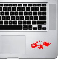 StickAny Palm Series Skydiving Sticker for MacBook Pro, Chromebook, and Laptops (Red)