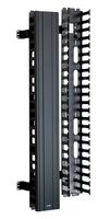 Leviton 4980L-VFO Vertical Front Only Cable Management, 5-inch Channel by 80-inch Long, Black Snap-On Cover