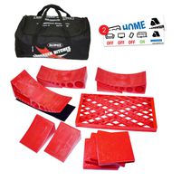 Andersen Camper Levelers | Trailer Gear Duffel Bag 3600 | 2 Camper Levelers, 4 TUFF Chocks, 1 Rapid Jack & Rubber Pad, 1 Clean Step, 4 TUFF Pads | Best RV Leveling | Includes 2 Bumper Stickers