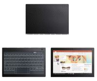 decalrus - Protective Decal for Lenovo Yoga Book C930 (10.8" Screen) Laptop Black Carbon Fiber Skin Skins Decal for case Cover wrap CFlenovoYogaBkC930Black