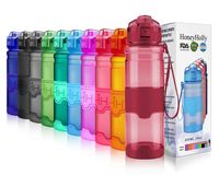 HoneyHolly Portable Sports Water Bottle-Leak Proof Kids Water Bottle Reusable Container,One Click Flip Cap14/17/24/26/32/50Ounce,for Outdoor/Camping/Running/Gym,Non Toxic,BPA-Free Tritan Plastic