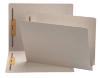 Smead End Tab Fastener File Folder, Shelf-Master Reinforced Straight-Cut Tab, 2 Fasteners, Letter Size, Gray, 50 per Box (25849)
