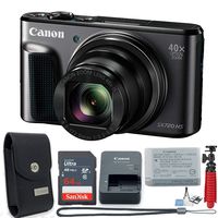 Canon PowerShot SX720 HS 20.3 MP Wi-Fi Digital Camera with 40x Optical Zoom & HD 1080p Video (Black) + Canon Leather Case 11 Piece Value Bundle