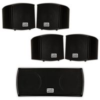 Acoustic Audio AA321B and AA32CB Mountable Indoor Speakers Home Theater 5 Speaker Set