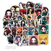 WerNerk Demon Slayer Sticker Anime Cartoon Laptop Stickers Waterproof Decal Bumper No-Duplicate Skateboard Pad MacBook Car Snowboard Bicycle Luggage Decor(50PCS - 1)