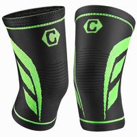 CAMBIVO 2 Pack Knee Brace, Knee Compression Sleeve Support for Running, Arthritis, ACL, Meniscus Tear, Sports, Joint Pain Relief and Injury Recovery (XL, Ns70 Green)
