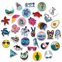 Stickers for Water Bottles 33-Pack Cute,Waterproof,Aesthetic,Trendy Stickers for Girls Boys, Perfect for Waterbottle Laptop Notebook Tablet Phone Car Travel Extra Durable 100% Vinyl