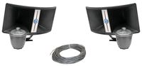 Atlas Sound BIA-100 Bi-Axial Horn Loudspeaker Bundle with PD60AT 60 Watt 70 Volt Compression Driver and West Penn 224 18/2 AWG Speaker Wire - Contractor Pack (2 Horns)