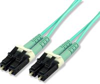 Lynn Electronics CLCLCD-OM3-8M 100-Percent Corning Fiber Optic Patch Cable with LC/LC 50/125 10GIG OM3 Multimode Duplex, 8m, Aqua