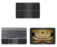 decalrus - Protective Decal for Asus Transformer Mini T103HA (10.1" Screen) Laptop Black Texture Brushed Aluminum Skin Skins Decal for case Cover wrap BAasusTransformerbkT103haBack