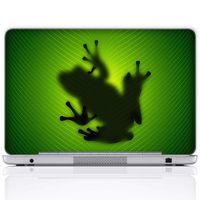 Meffort Inc 15 15.6 Inch Laptop Notebook Skin Sticker Cover Art Decal (Included 2 Wrist pad) - Green Frog Design 2