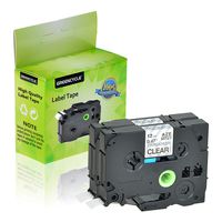 GREENCYCLE 2 Pack Compatible for Brother TZe-S131 TZ-S131 Extra Strength Black on Clear Laminated Tape 1/2 inch x 26.2 ft 12mm x 8m Work with P-Touch PT-P750W PT-P700 PT-D210 PT-D600 Label Maker