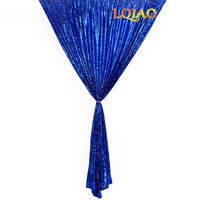 LQIAO Royal Blue Sequin Curtain Panel Backdrop-W50xH63in Shimmer Sequin Fabric Photography Luxury Curtains for Bedroom Window Curtains Living Room Elegant Drapes One PC, Hook 50x63in(125x170cm)